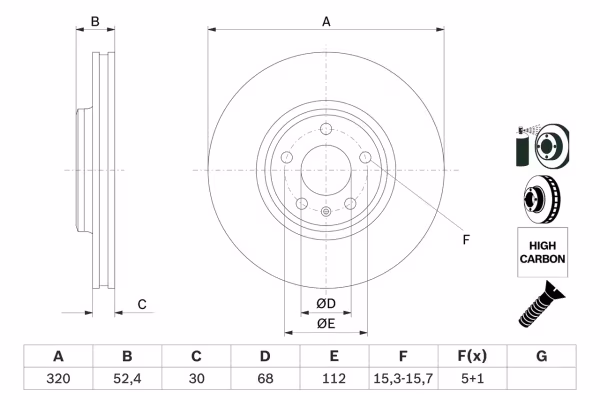 BOSCH Disco freno