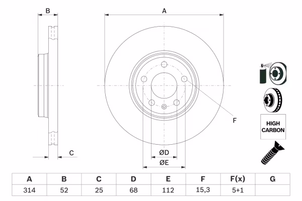 BOSCH Disco freno