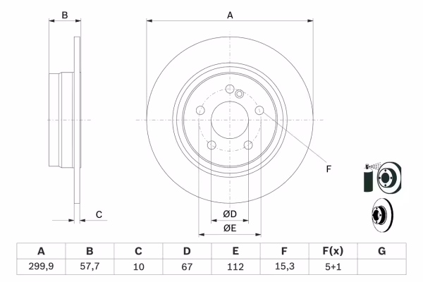 BOSCH Disco freno