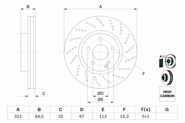 BOSCH Disco freno