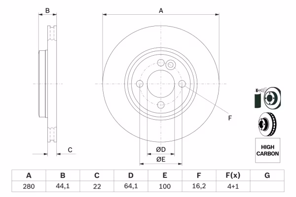 BOSCH Disco freno