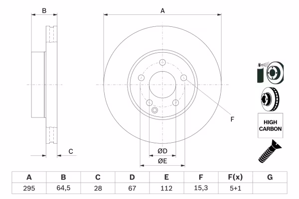 BOSCH Disco freno