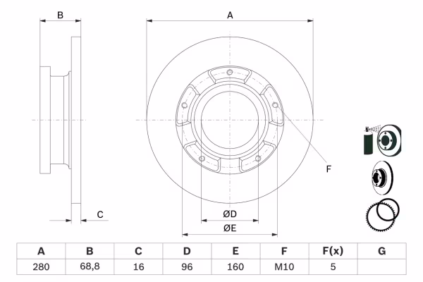 BOSCH Disco freno