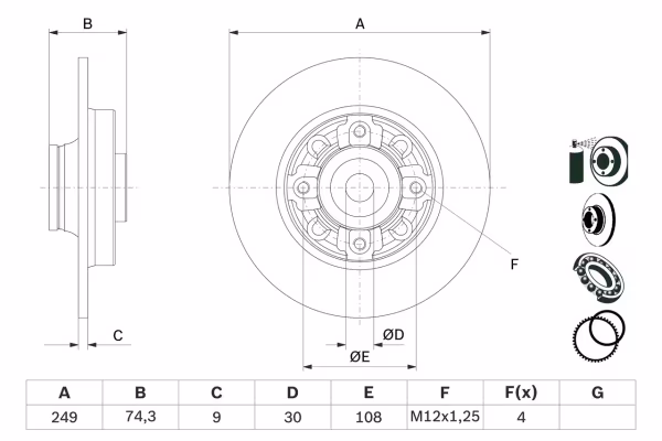 BOSCH Disco freno
