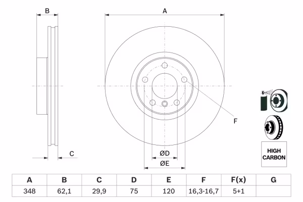 BOSCH Disco freno