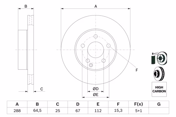 BOSCH Disco freno