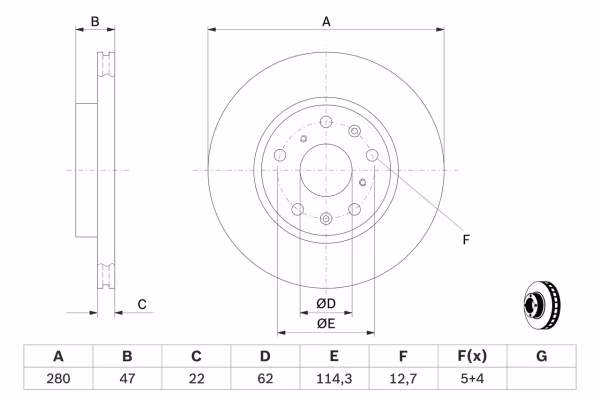 BOSCH Disco freno