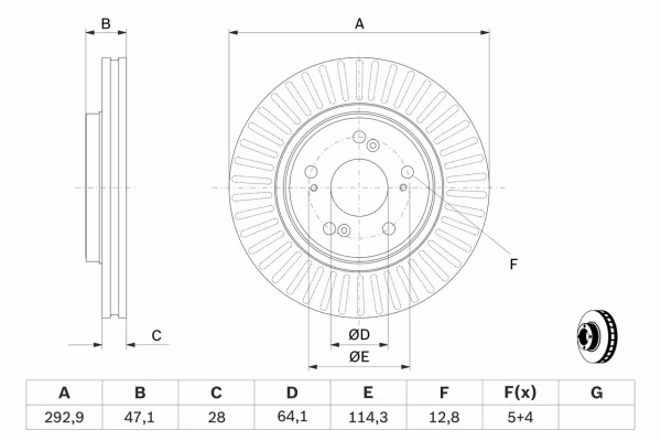 BOSCH Disco freno