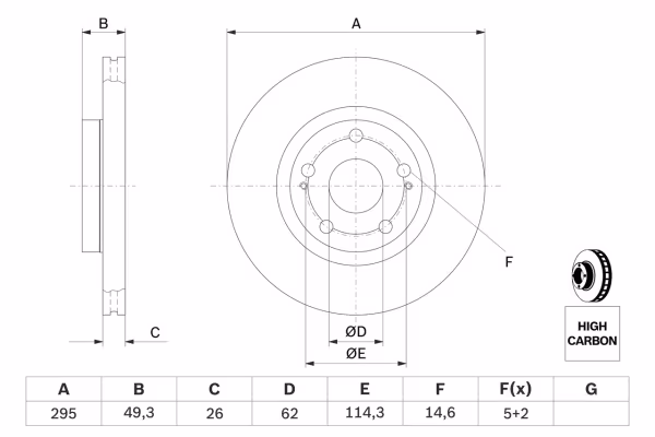 BOSCH Disco freno