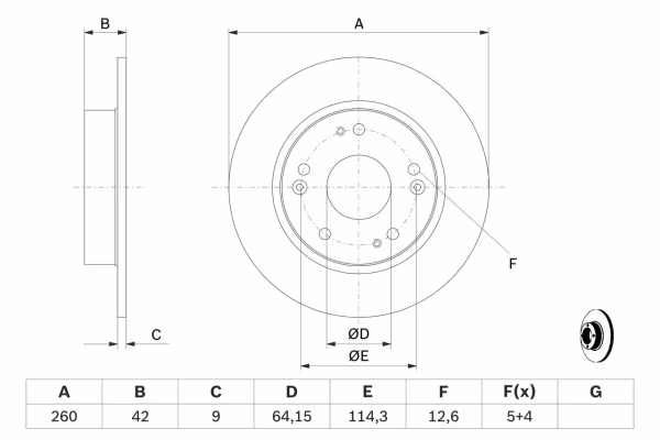 BOSCH Disco freno