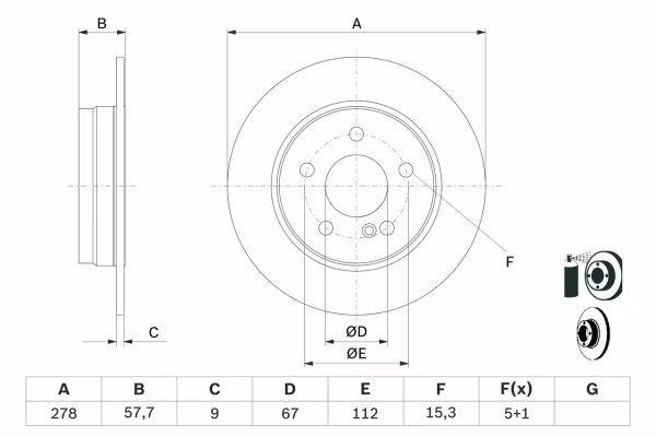 BOSCH Disco freno