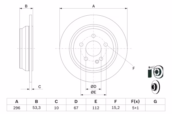 BOSCH Disco freno