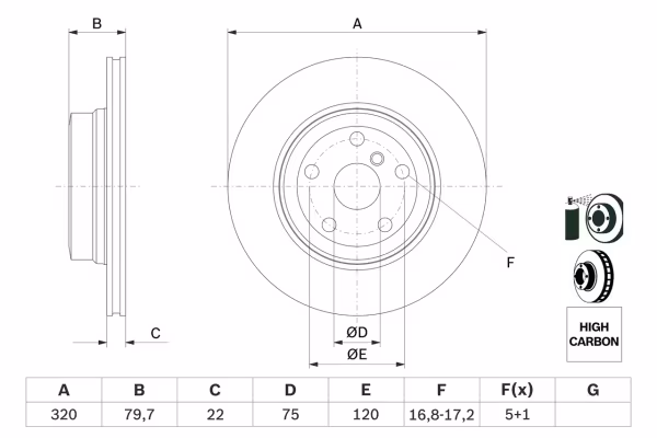 BOSCH Disco freno