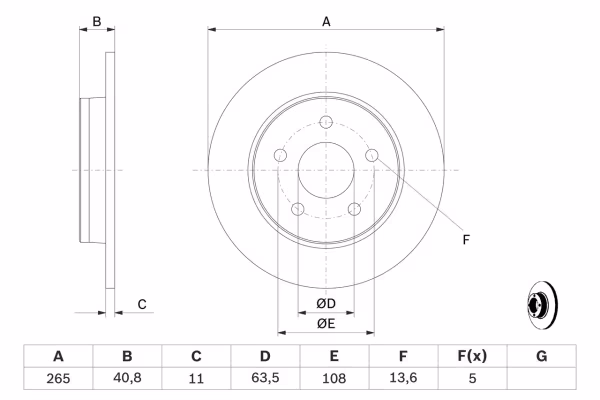 BOSCH Disco freno
