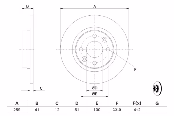 BOSCH Disco freno