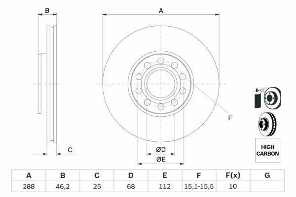 BOSCH Disco freno
