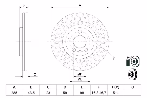 BOSCH Disco freno