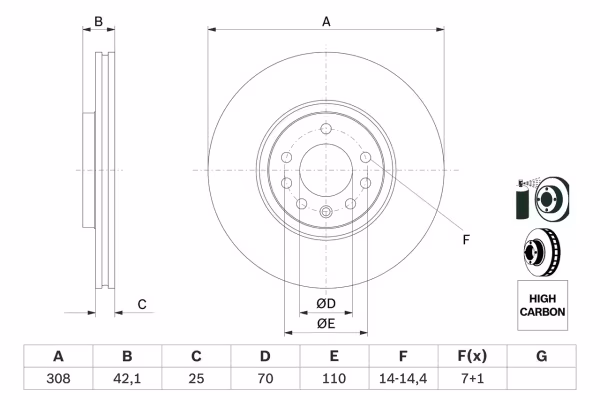BOSCH Disco freno
