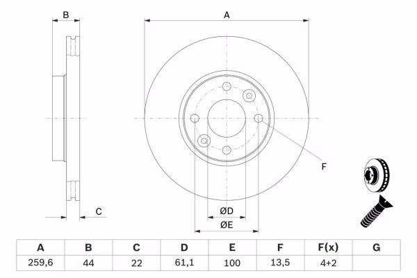 BOSCH Disco freno