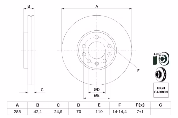 BOSCH Disco freno