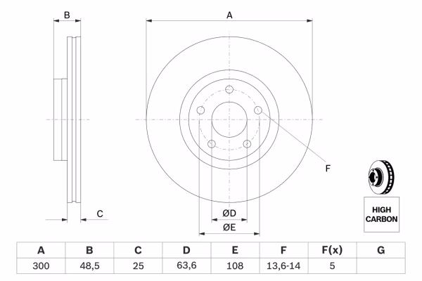 BOSCH Disco freno