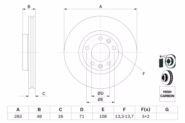 BOSCH Disco freno