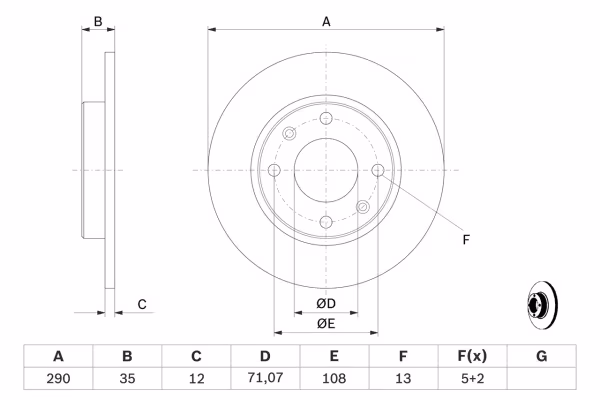 BOSCH Disco freno