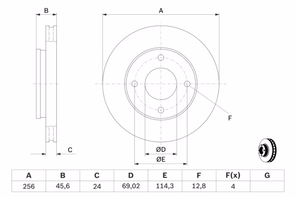 BOSCH Disco freno