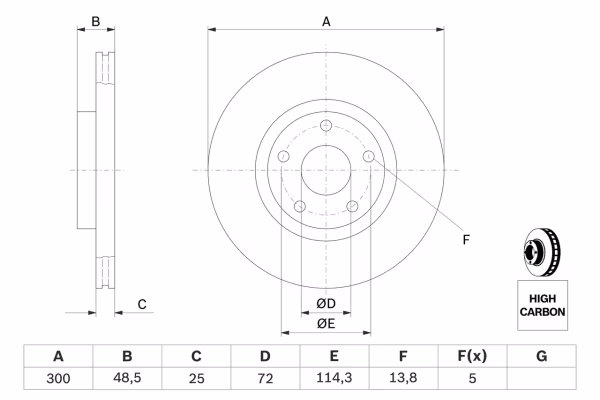 BOSCH Disco freno