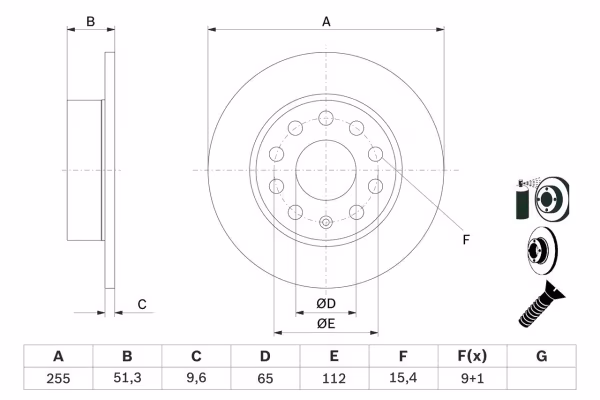 BOSCH Disco freno