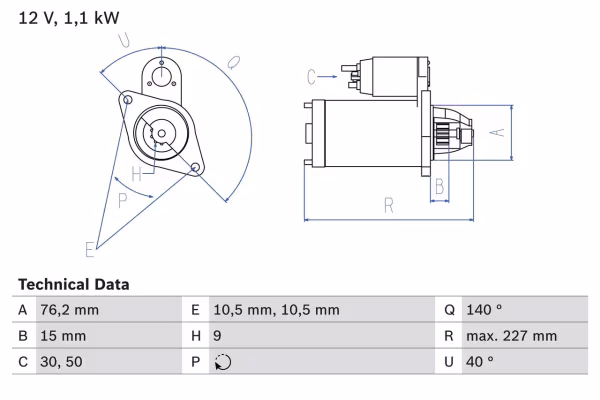 BOSCH Motorino d\'avviamento