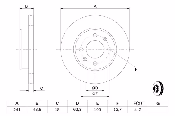 BOSCH Disco freno