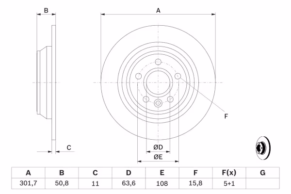BOSCH Disco freno