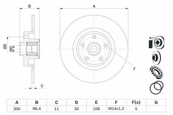 BOSCH Disco freno