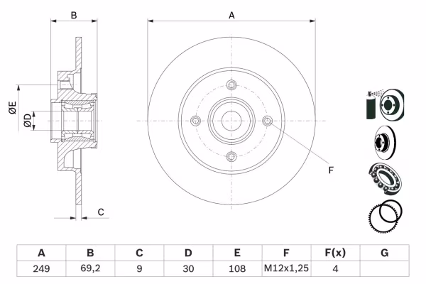 BOSCH Disco freno