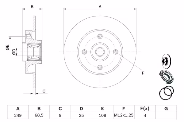 BOSCH Disco freno