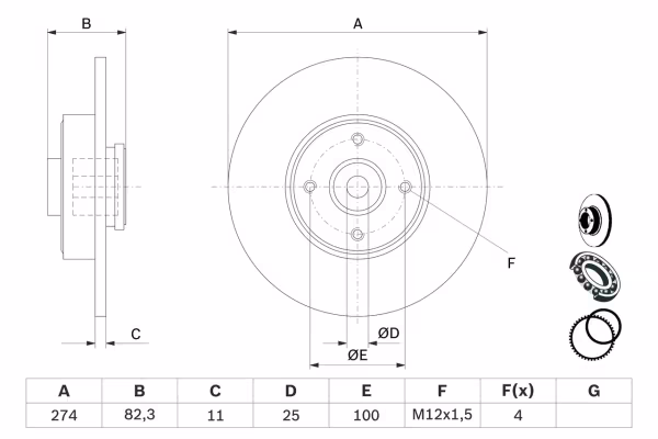 BOSCH Disco freno