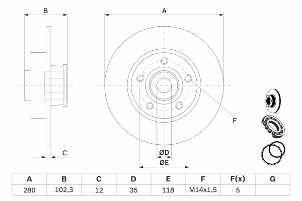 BOSCH Disco freno
