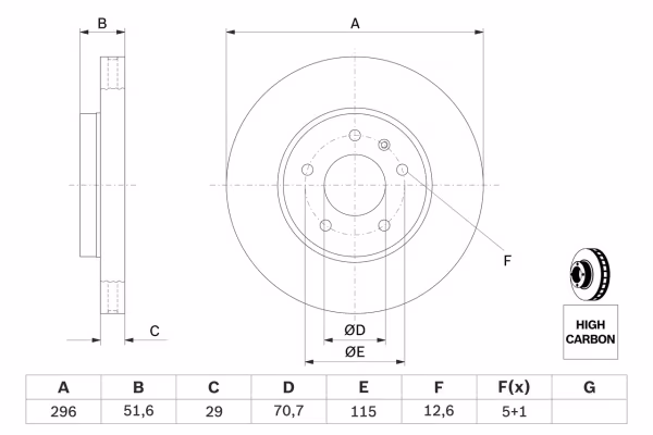 BOSCH Disco freno