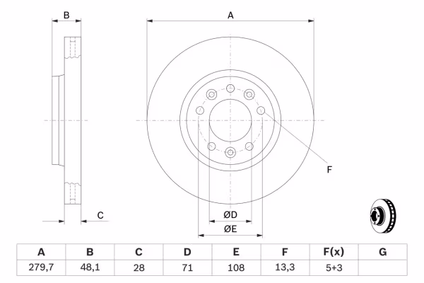 BOSCH Disco freno