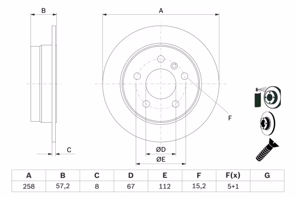BOSCH Disco freno