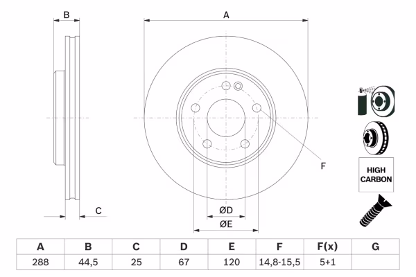 BOSCH Disco freno