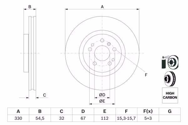 BOSCH Disco freno