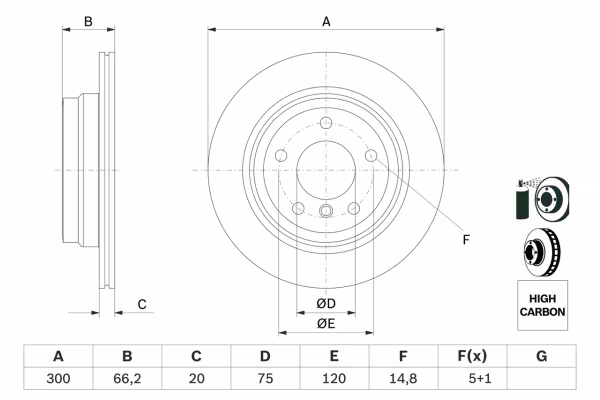 BOSCH Disco freno