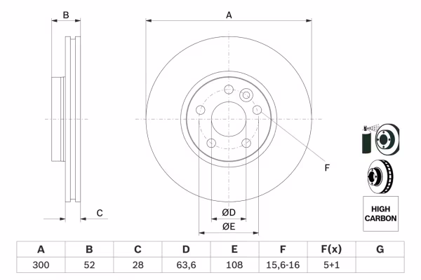 BOSCH Disco freno