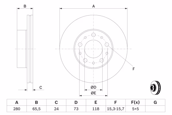 BOSCH Disco freno