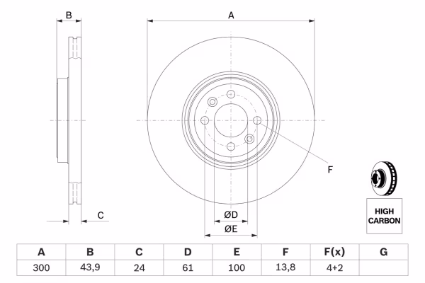 BOSCH Disco freno