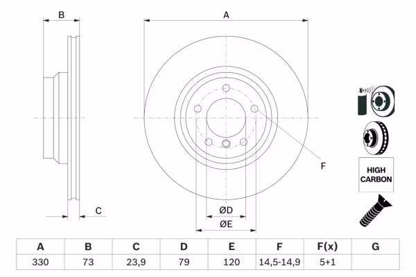BOSCH Disco freno