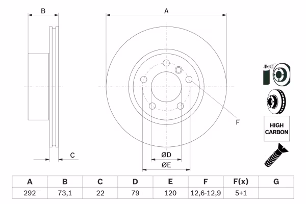 BOSCH Disco freno