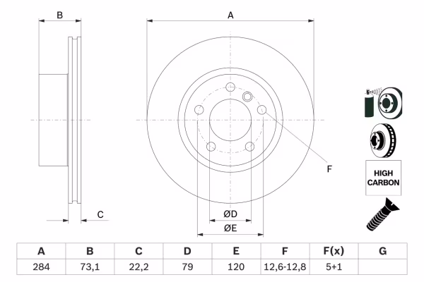BOSCH Disco freno